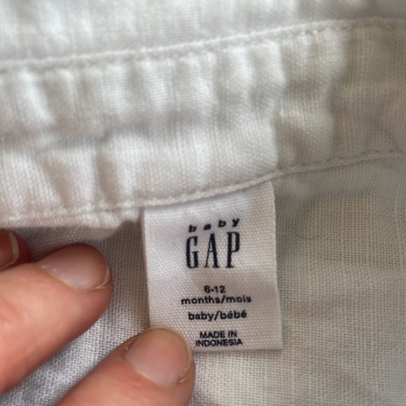 Baby boy white linen shirt baby gap - Picture 2 of 2